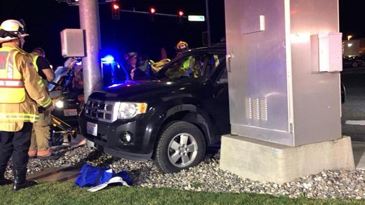 A 21-year-old woman had a medical condition that sent her off the road and into a pole.