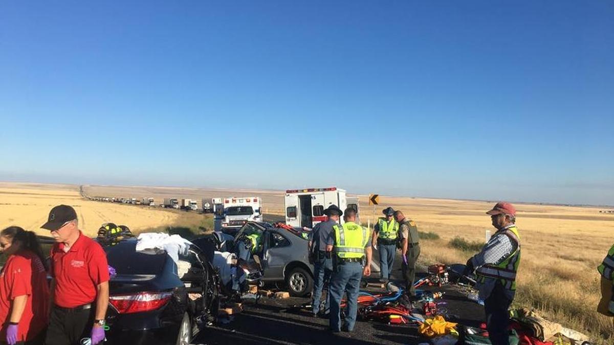 One person was killed and two critically injured late Tuesday afternoon when two cars crashed on Highway 221 and Bert James Road near Prosser. The highway was closed for a few hours until Washington State Patrol troopers completed their on-scene investigation.