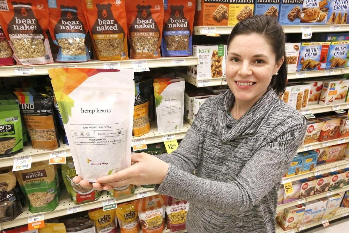 Richland entrepreneur Hilary Kelsay is finding success marketing hemp hearts in local chain grocery stores around the Tri-Cities. The food is located in the granola displays of local Albertsons and Safeway grocery stores.