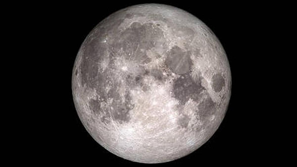 This image approximates the look of the Nov. 14 full moon with data from NASA’s Lunar Reconnaissance Orbiter.