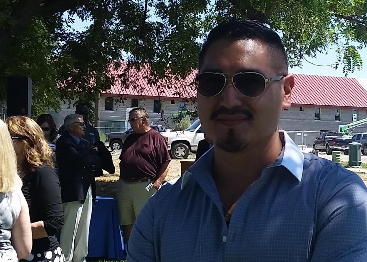 Winemaker Victor Palencia discusses plans to move his winery to Kennewick’s Columbia Gardens Urban Wine & Artisan Village during an awards ceremony at the construction site this week.