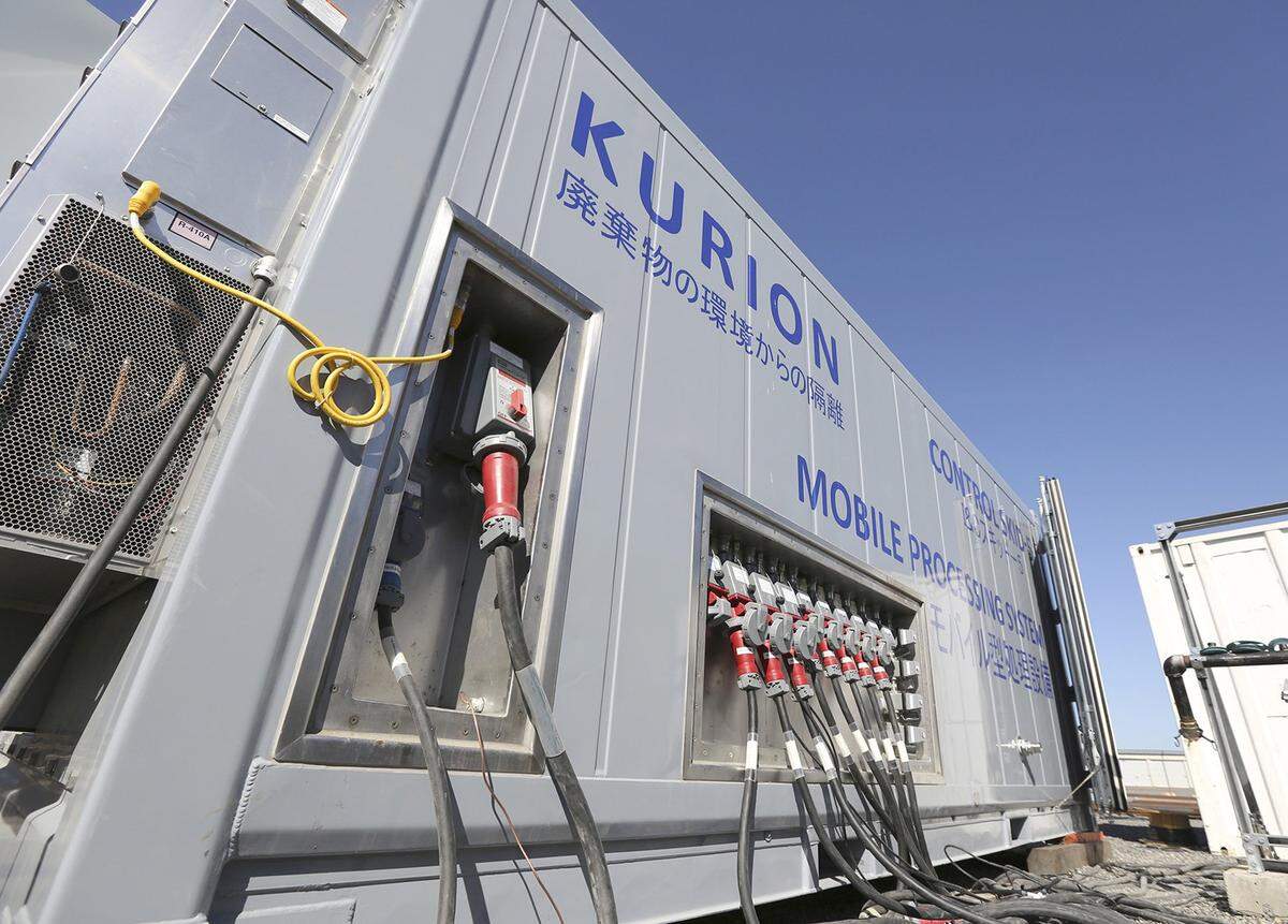  A 2014 file photo shows an external cooling system for a nuclear reactor supplied by Kurion of Richland for the Fukushima site in Japan.