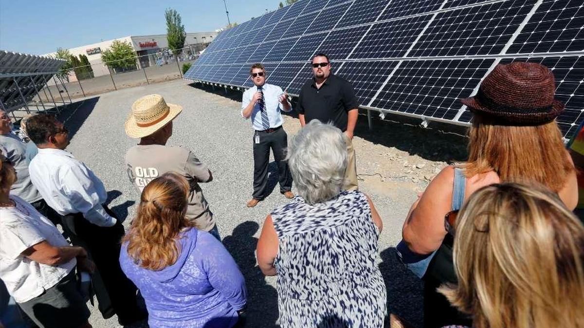 
Tours were held in July when the Benton PUD started operating its first community solar project in Kennewick.
