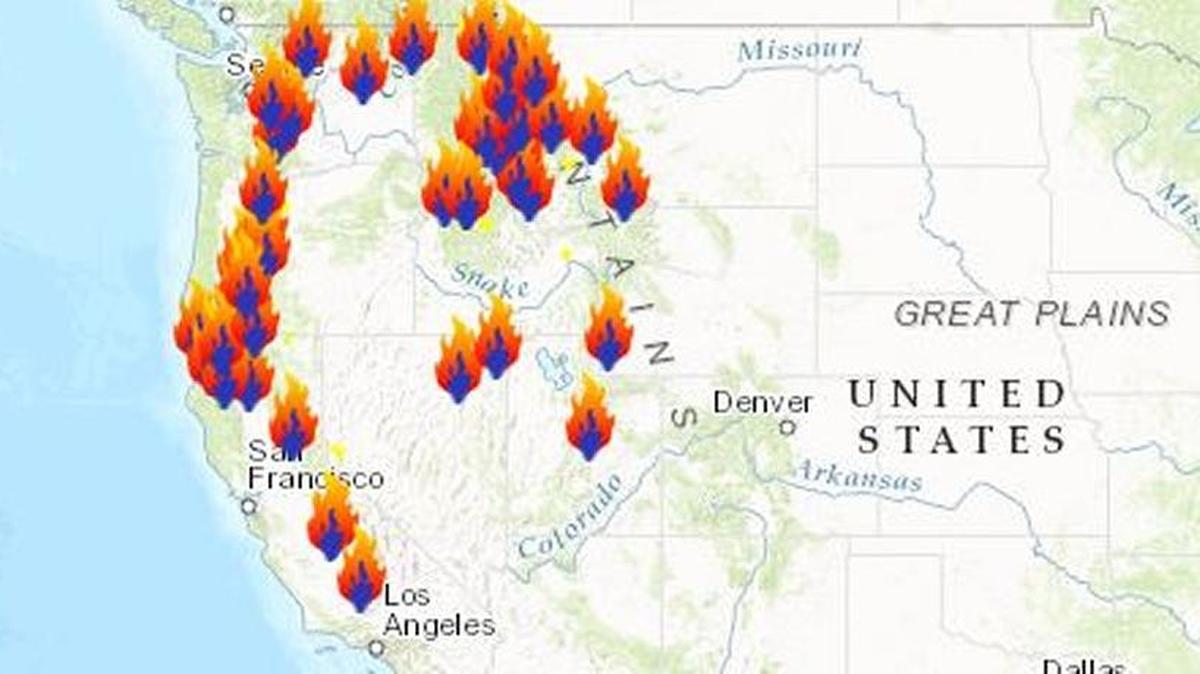 Fires continue to burn across the West, with smoke moving over the Tri-City area.