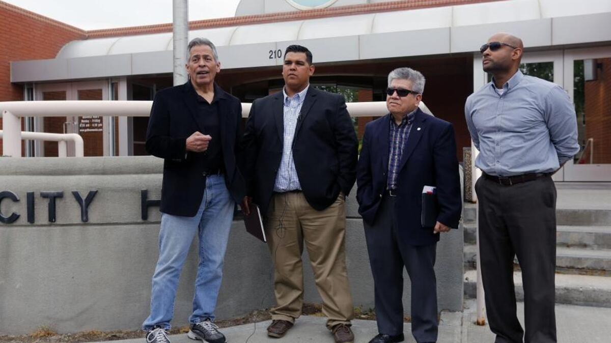 Leo Perales, second from left, is pushing for inclusiveness resolutions from the cities of Kennewick and Richland.