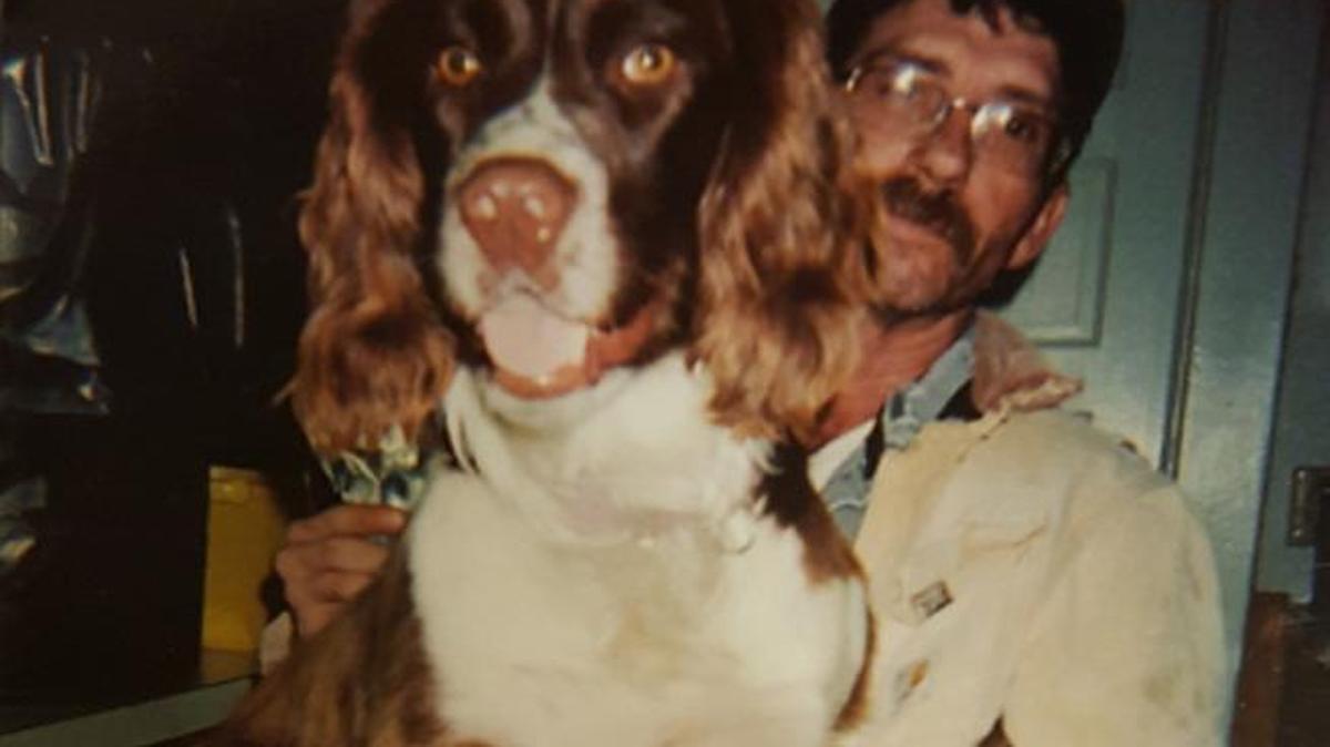 James Anderson with Chucky, his dog.