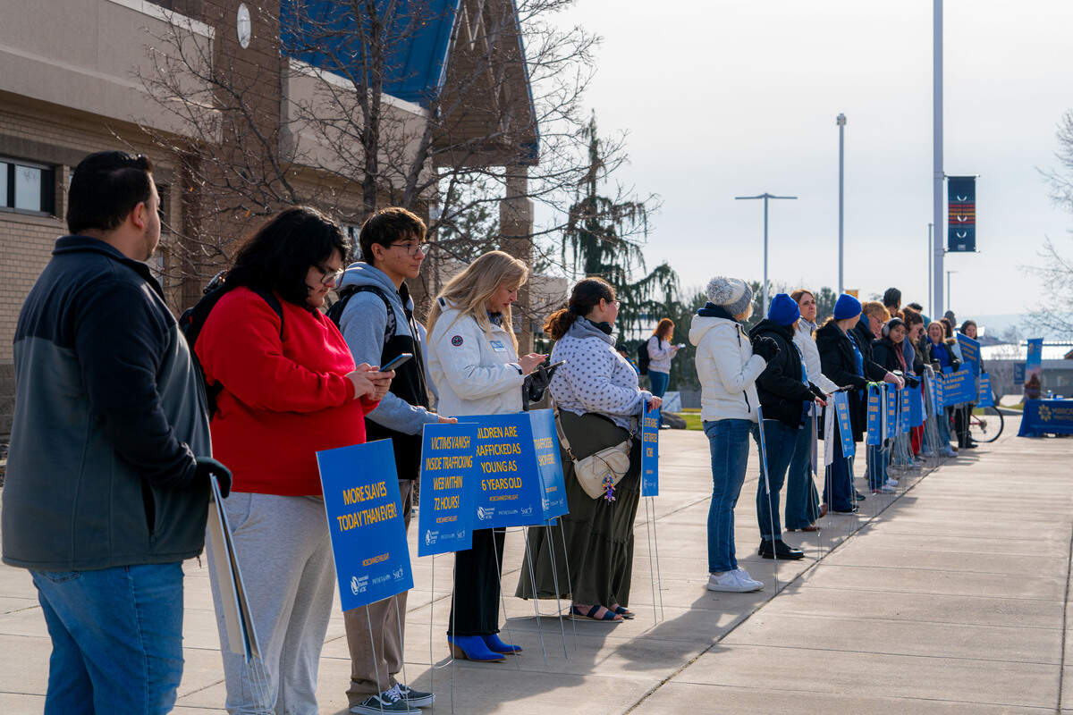 Columbia Basin College is hosting a three-day human trafficking awareness campaign on campus this week. The events are in collaboration with the Associated Students of CBC Phi Theta Kappa National Honor Society, SARC, Rotary Club, Soroptomist International and Mirror Ministries.