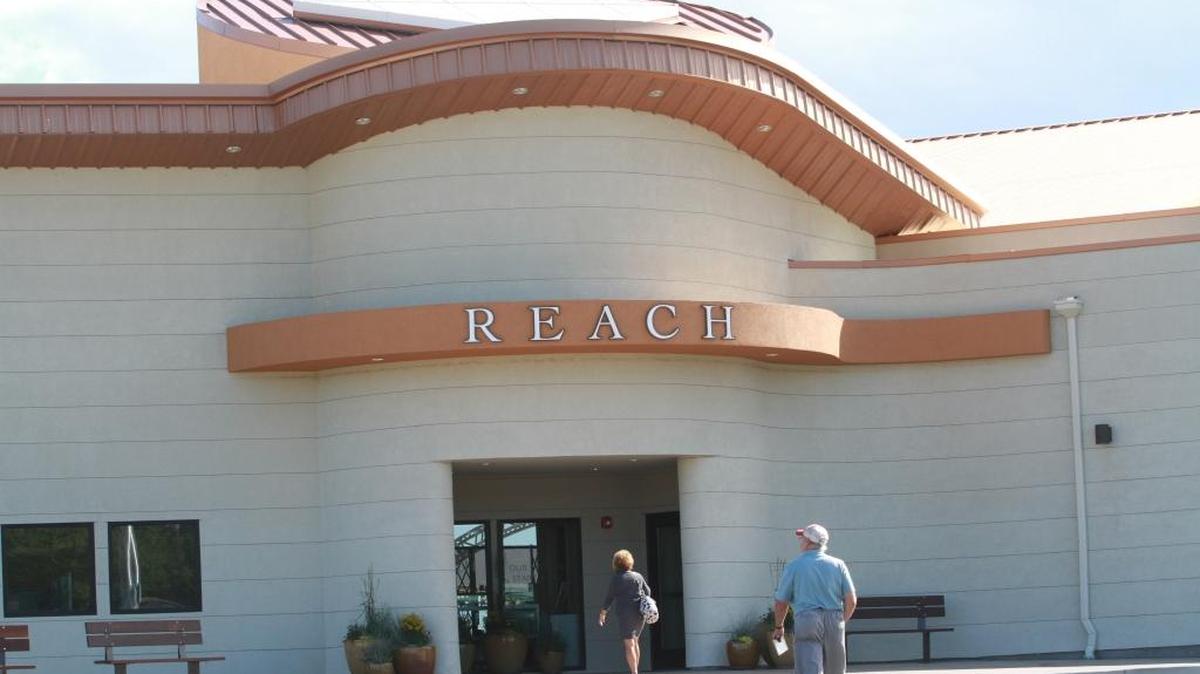 Sweeping lines, a large skylight and an elegant copper-colored roof are part of the hybrid interpretive center, museum, science center and performing arts venue that is now known as the Reach.