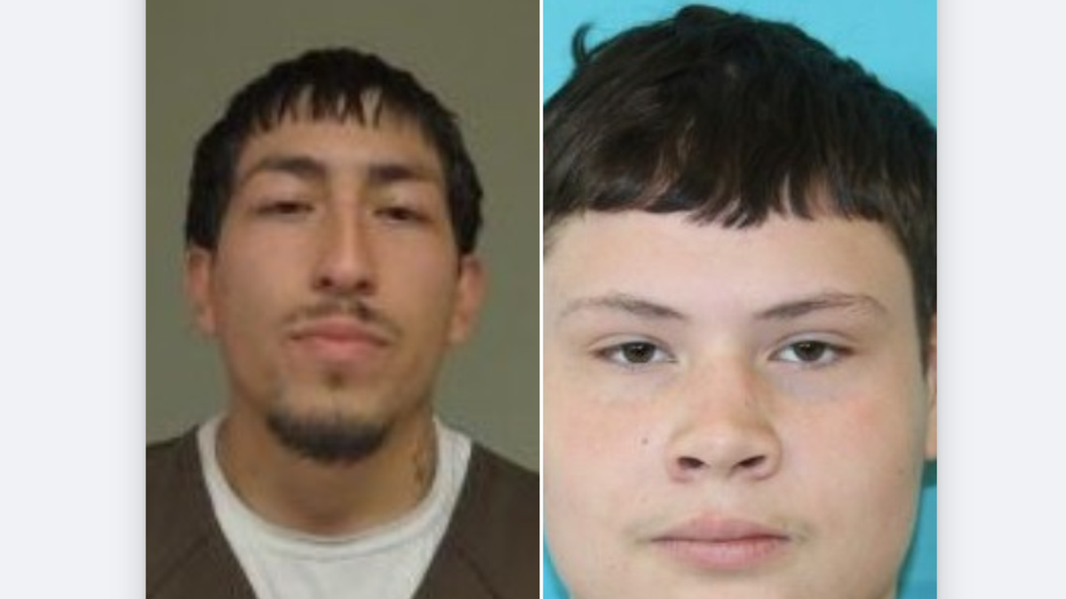 Andres Medina-Garcia, 20, left, and David Semenyuk, 18, are suspects in the Oct. 16 burglary and crash into Hubby’s Pizza in Kennewick.