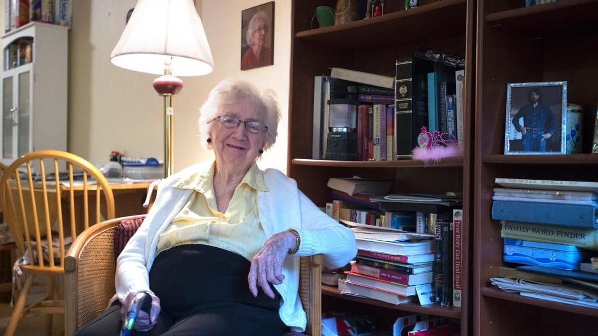 June Doyle was born in 1915, five years before the passage of the 19th Amendment. She is shown at her apartment in Olympia.