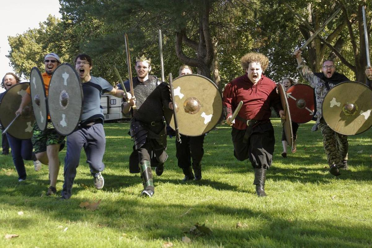 This group of fierce warriors learns to fight like the Norse in this 2017 file photo during the 31st annual Ye Merrie Greenwood Faire in Columbia Park in Kennewick.