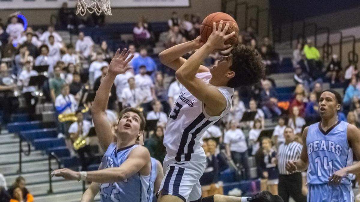 Chiawana’s Jayden Martinez (23) scored 18 points for Chiawana, which beat Richland for the first time since 2012. Here he takes a shot and scores during a District 8 4A playoffs last season.