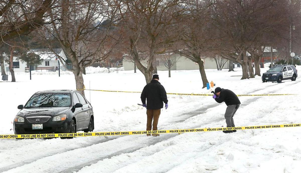 Richland detectives photograph evidence at the scene of Tuesday early morning’s stabbing at Craighill Park at 200 Craighill Avenue in Richland. A19-year-old male was stabbed multiple times after a “disturbance” with two men and then taken to the hospital around 2:45 a.m. by friends, according to Sgt. Drew Florence. Watch a video at: tricityherald.com/video