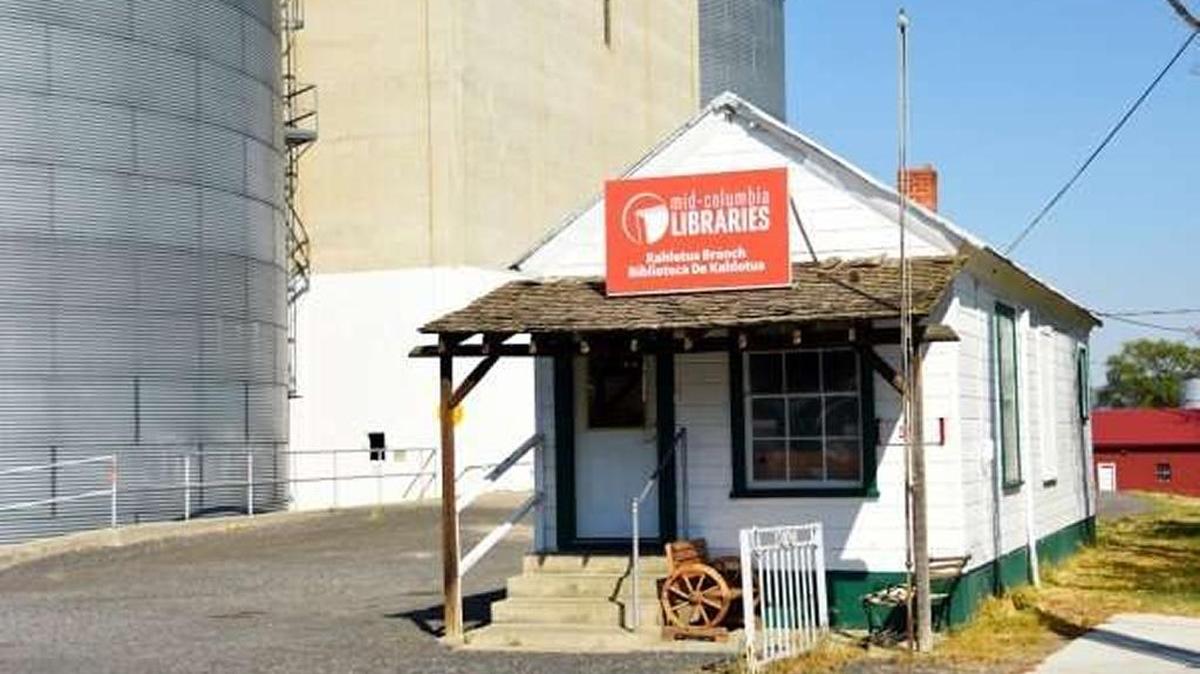 The 300-square-foot Kahlotus library started life 90 years ago as the scale house for the town’s grain elevator.