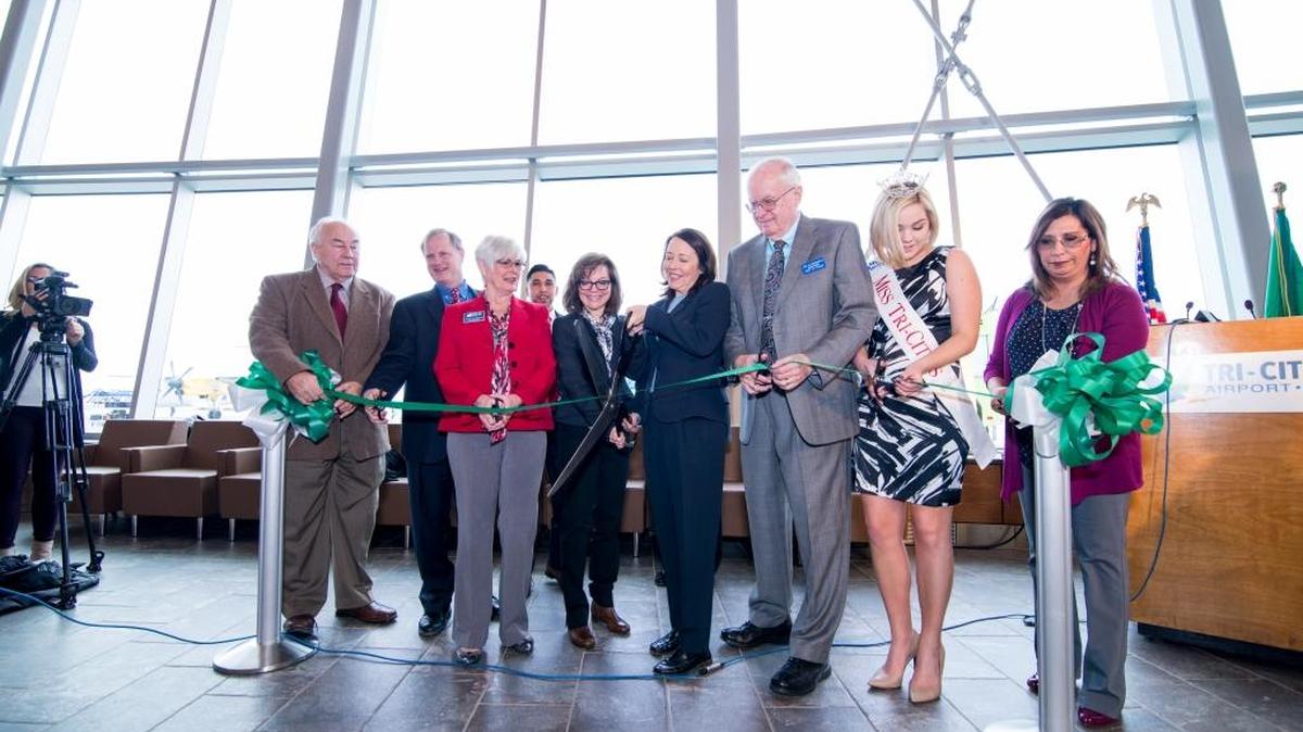 The final ribbon cutting for the Tri-Cities Airport took place in January. The project took 2 1/2 years to complete.