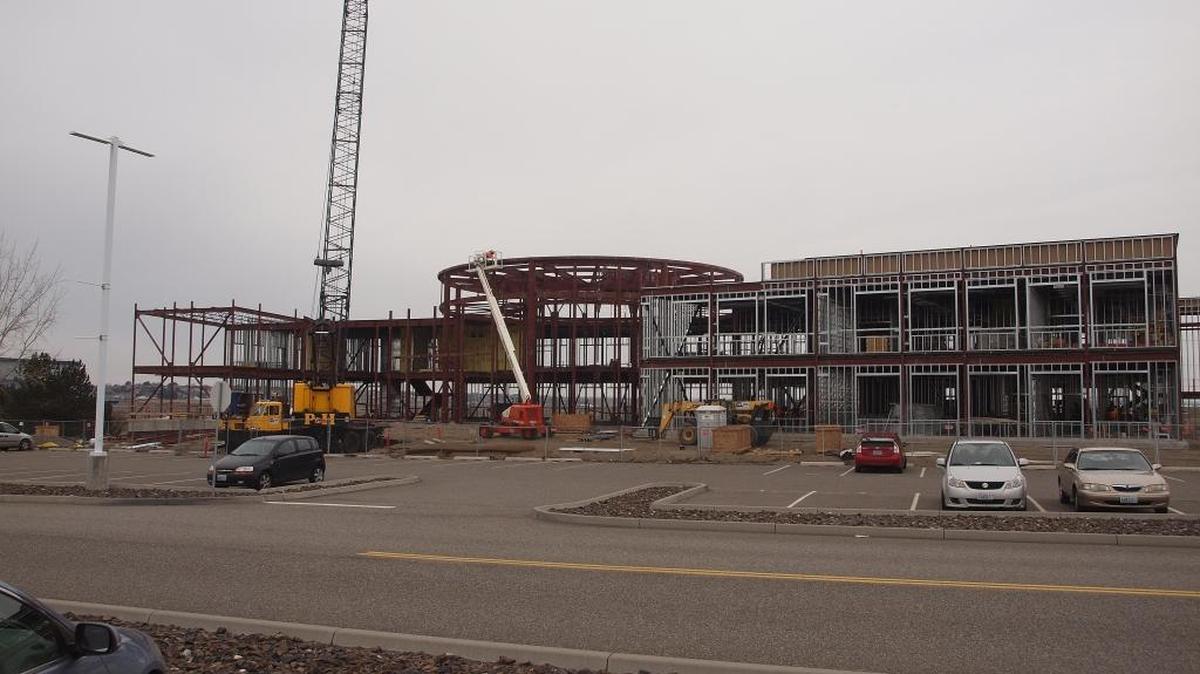 The new Social Sciences & World Languages Center is under construction and will open in May 2017.