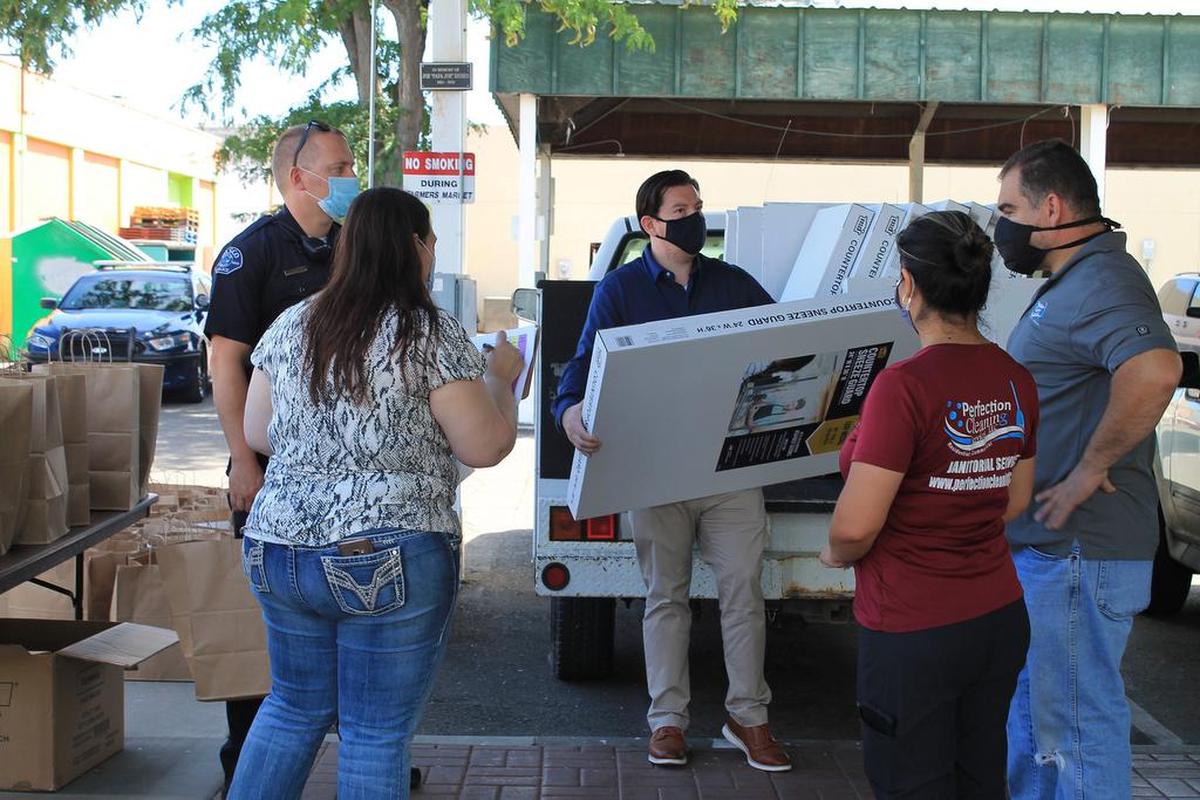 COVID mitigation sneeze guards&nbsp;were provided to local businesses through business assistance programs.