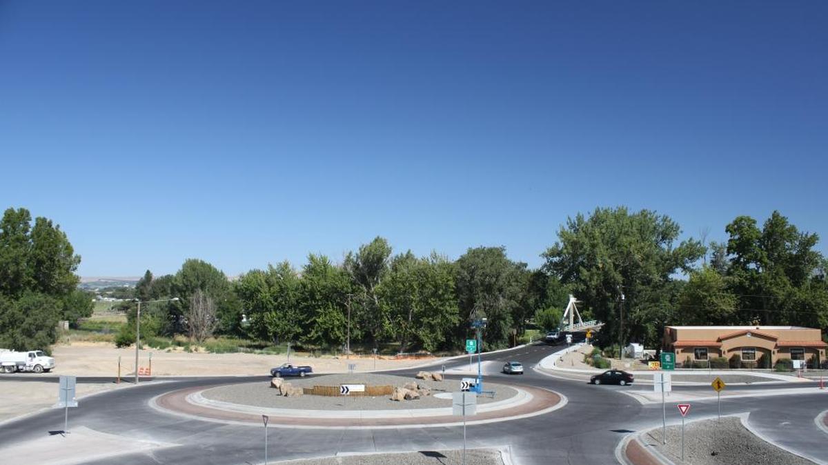 Crews completed the roundabout in Benton City in July 2016.