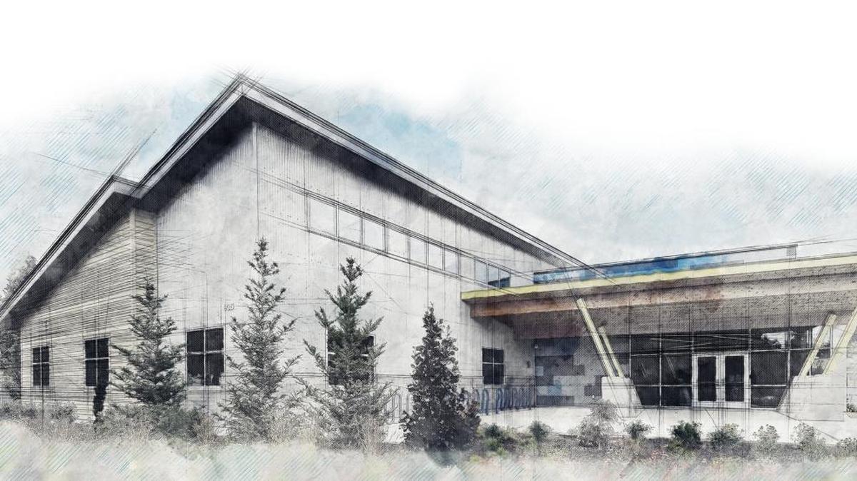The architectural rendition of the new Clubhouse, set to break ground in Spring of 2018 and open doors in December 2018.