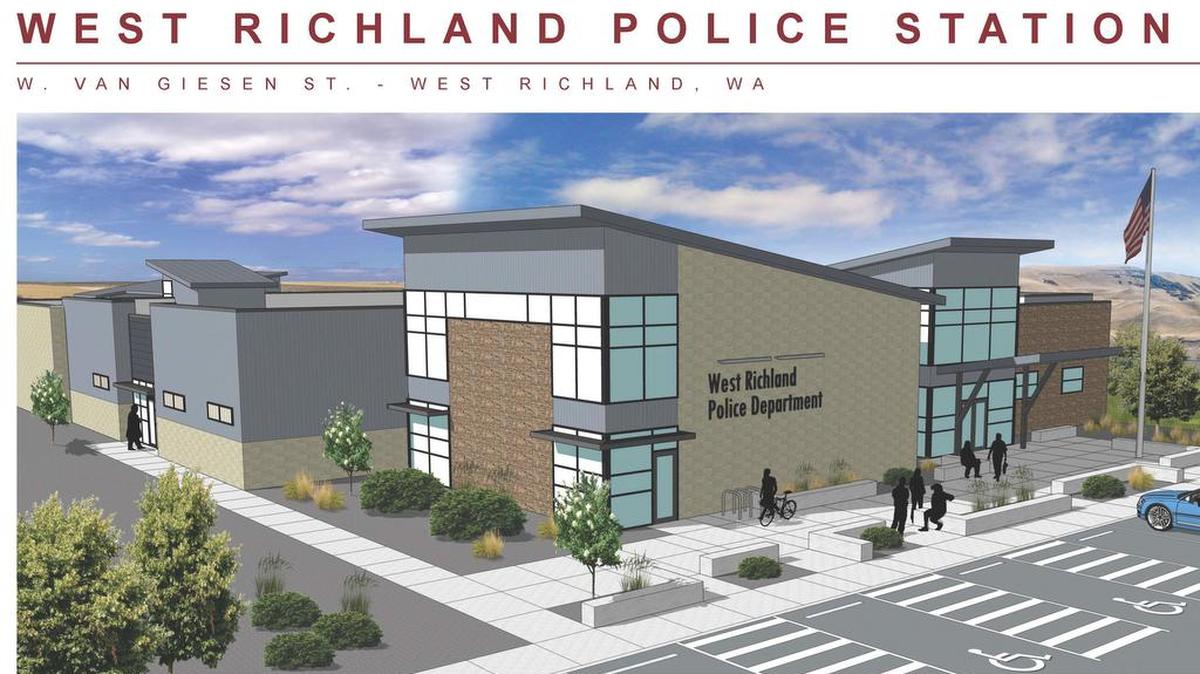 A rendering of the new West Richland Police facility.