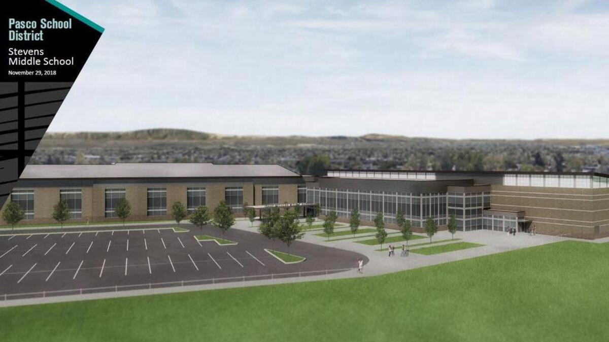 Design plans for the new Stevens Middle School. Construction is scheduled to begin this summer. This new school will replace the current Stevens building on the same site in central Pasco, providing Stevens students with access to updated technology, equipment and facilities.