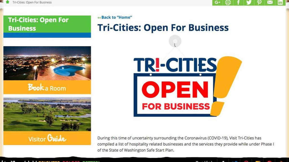 One initiative taken by the Tri-City Regional Chamber was the launching of the Tri-Cities Open for Business website in the spirit of helping Tri-City businesses, our community and the regional economy.