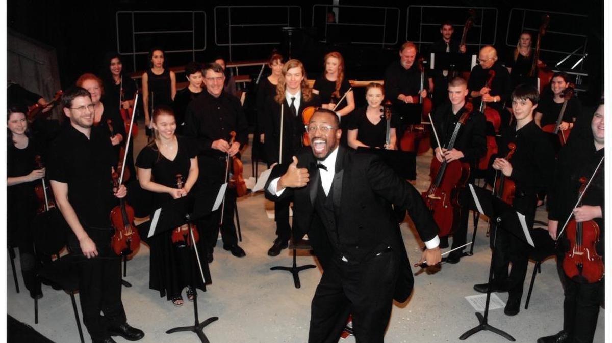Bruce Walker, Prof. of Music, and the CBC Orchestra