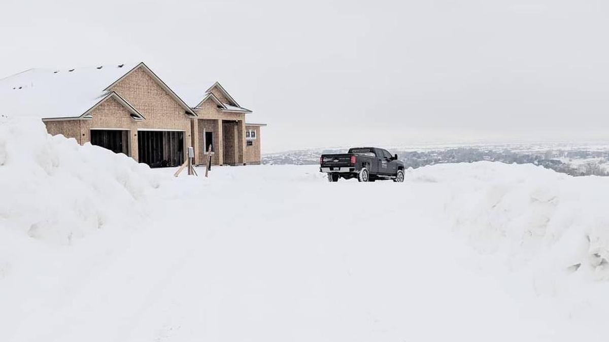 A Prodigy Homes, Inc. job site in mid-February.