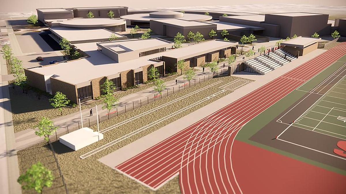 The 12-classroom addition and athletic facilities improvements at Kamiakin High School.