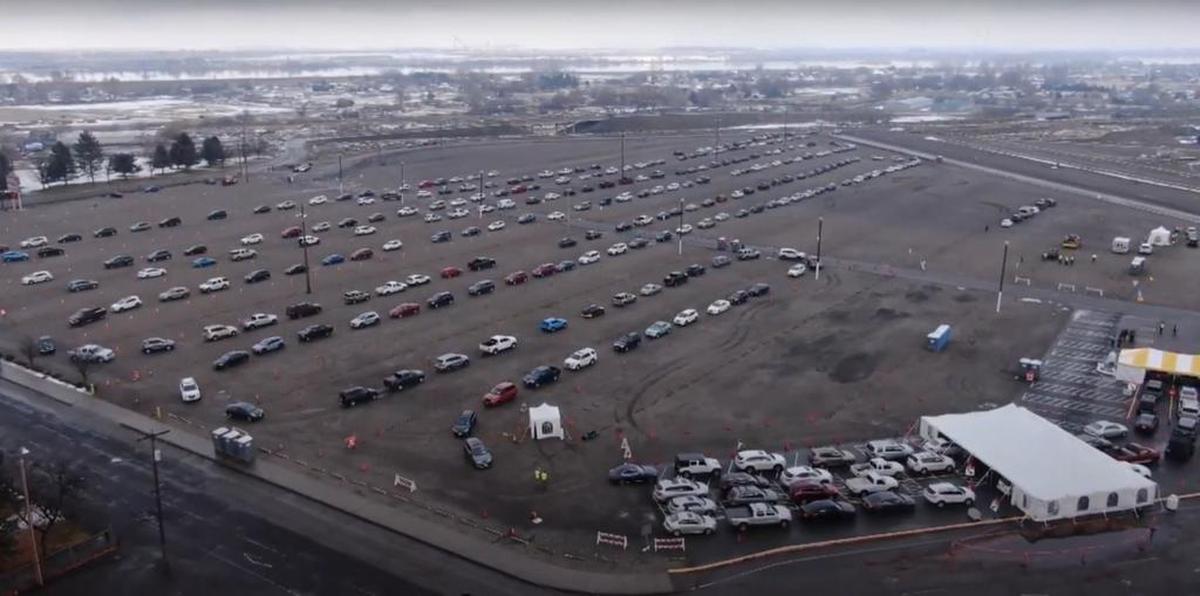 The Benton County mass vaccination site at Benton County Fairgrounds.