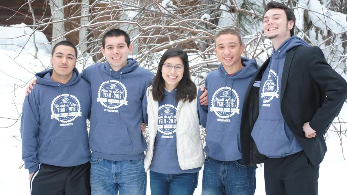 Boys & Girls Club teens enjoying the annual Youth of the Year Retreat at Lazy F Ranch.
