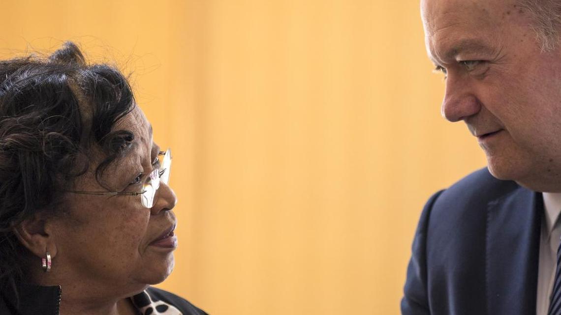 Moving to make amends, Georgetown president meets with descendant of slaves in Spokane
