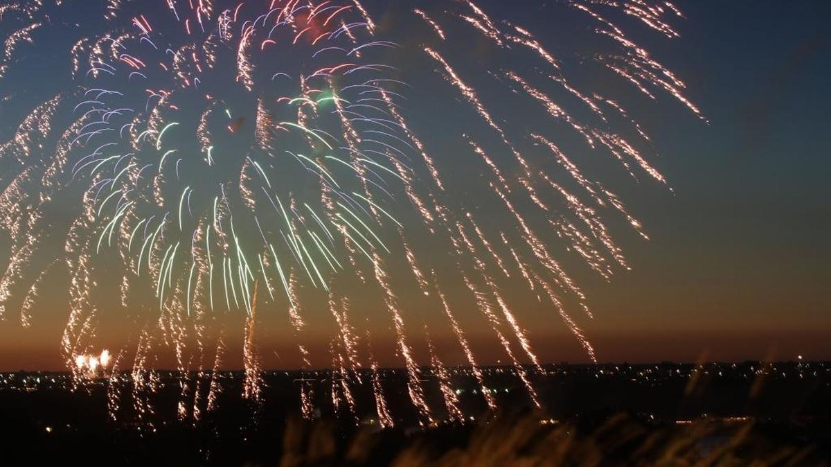 Fireworks sparkle in the sky above the Columbia River during a previous celebration on the Fourth of July in Kennewick.