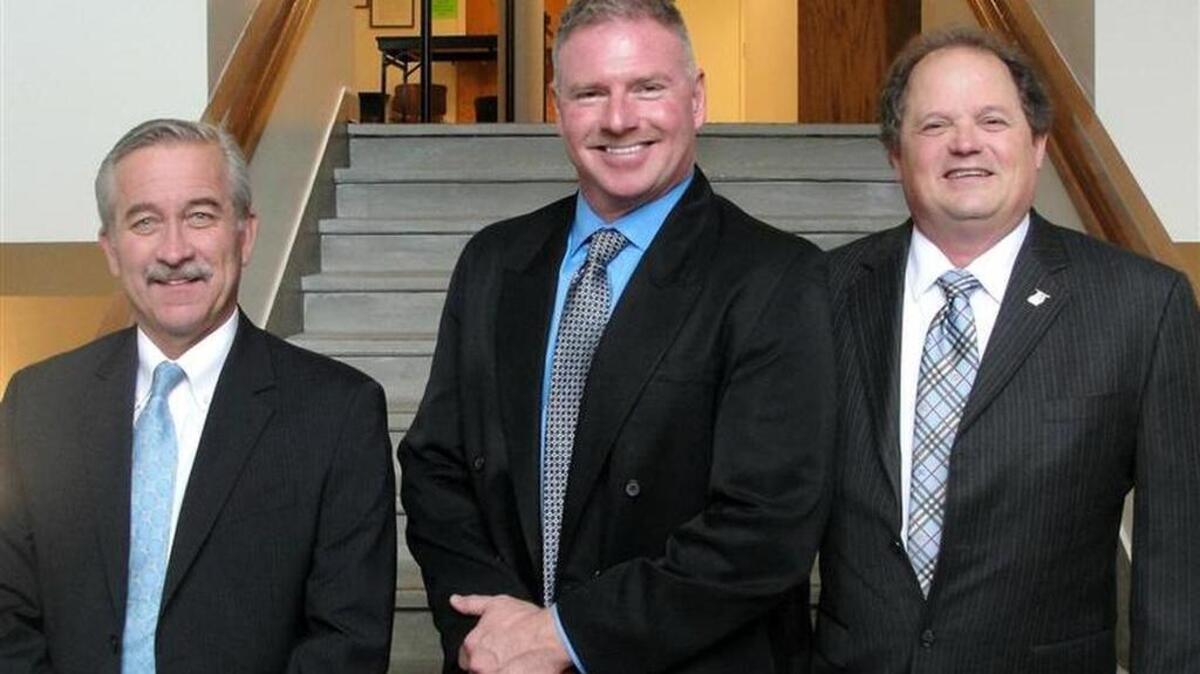 Benton Commissioners, from left to right, Jim Beaver, Shon Small, Jerome Delvin