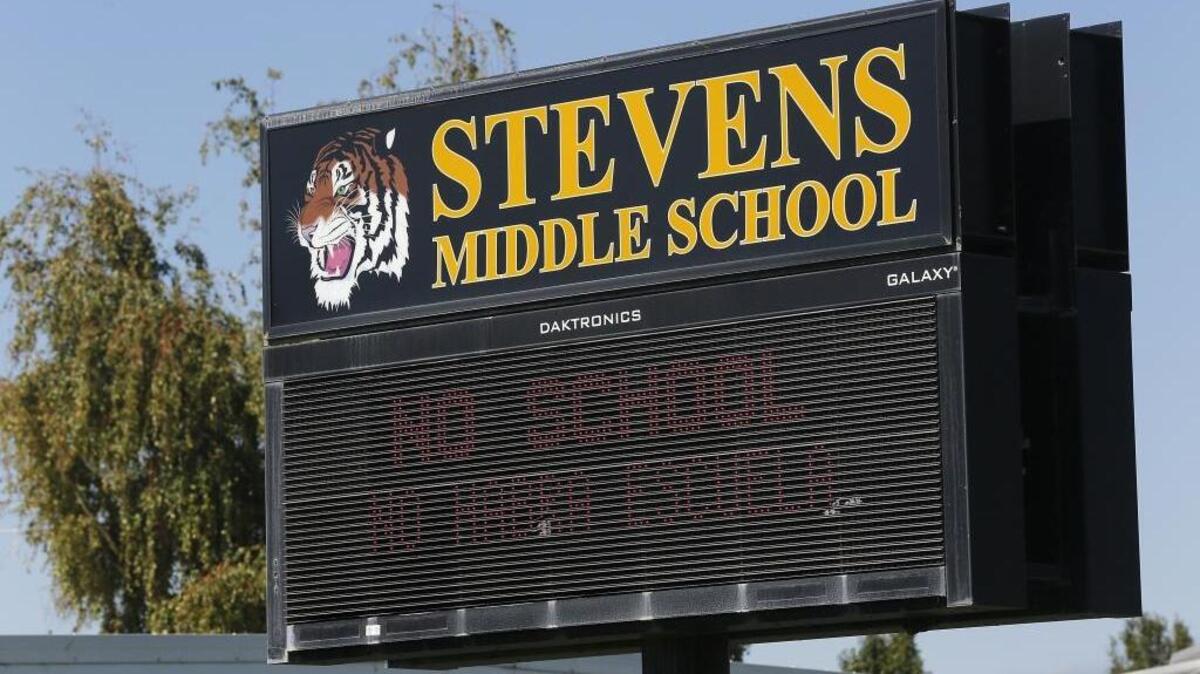 Stevens Middle School, which was built in 1961, will be rebuilt if voters approve the school bond request in November.