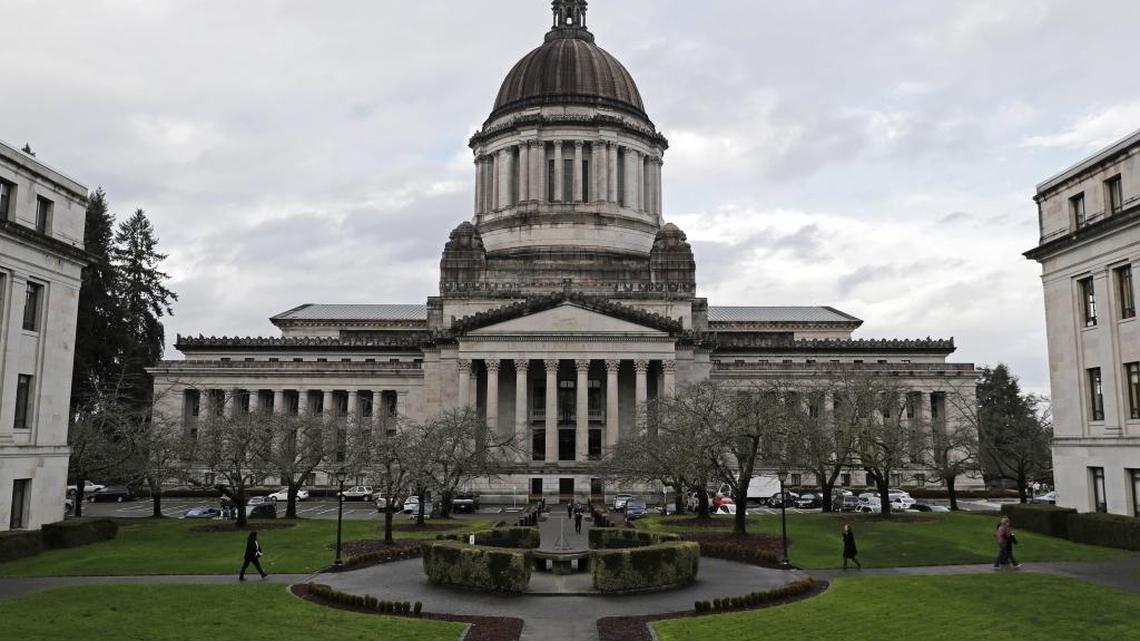 In this Jan. 5, 2018 photo, the Legislative Building is shown at the Capitol in Olympia, Wash. The 2018 legislative session began on Jan. 8, 2018, and a bill that would exempt the birth dates of public employees from the state Public Records Act is making it way through the Legislature.