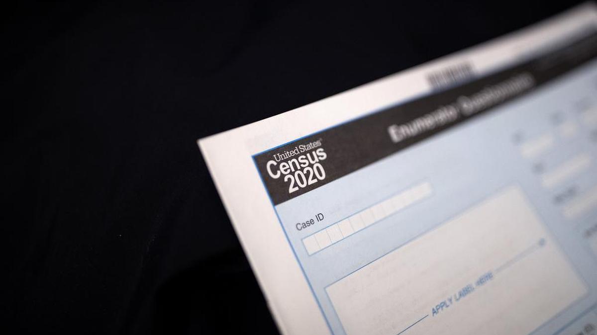 A Census 2020 form is seen Tuesday, Jan. 21, 2020, in Toksook Bay, Alaska. (AP Photo/Gregory Bull)