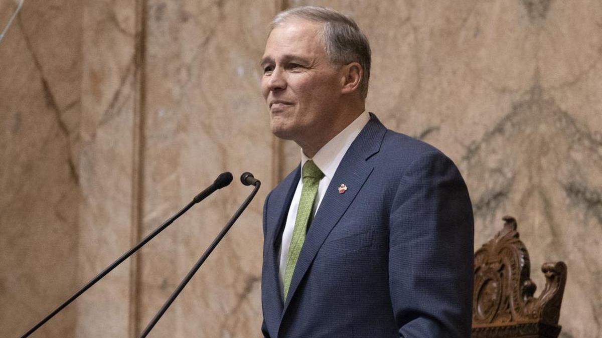 Washington Gov. Jay Inslee, a Democrat exploring a presidential run, delivers his State of the State Address in Olympia on Tuesday.