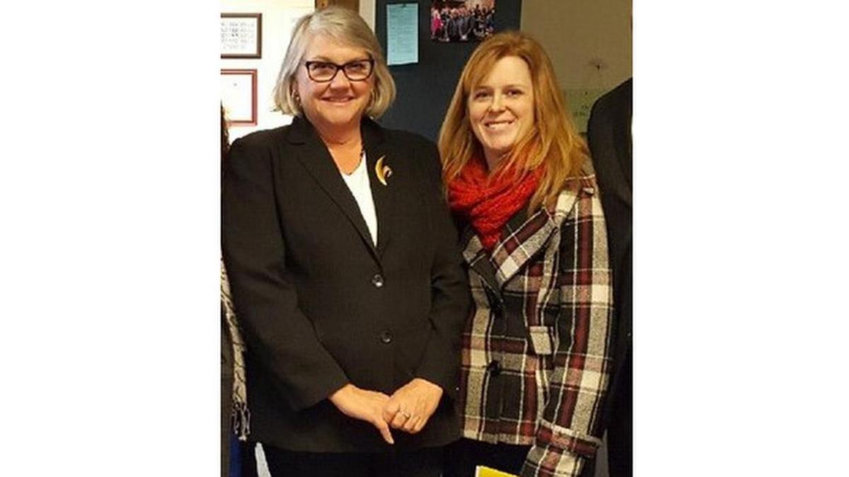 Sen. Maureen Walsh, R-College Place, and Nicole Worley, a registered nurse at Lourdes Medical Center in Pasco.