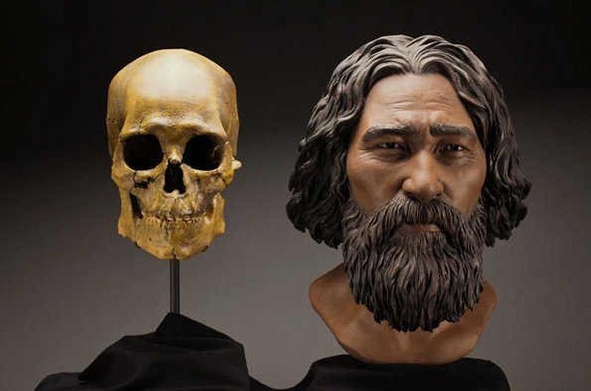 One of the artist renderings as to what Kennewick Man may have looked like.