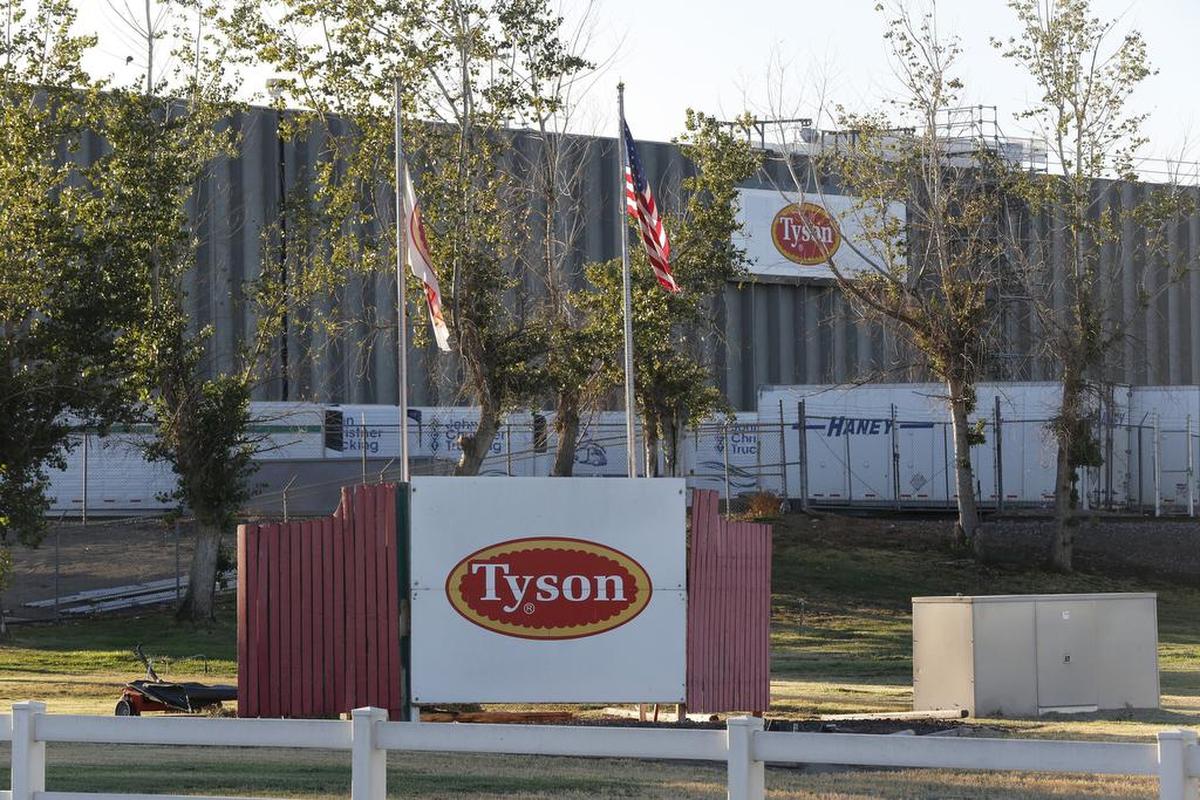 Tyson Foods plant entrance off Dodd Road near Wallula, Wash.