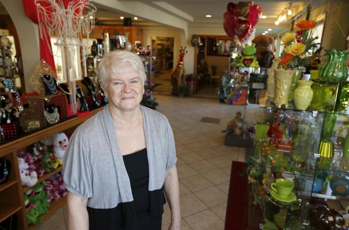 Barronelle Stutzman, the owner of Arlene’s Flowers, stands in her store in this file photo.