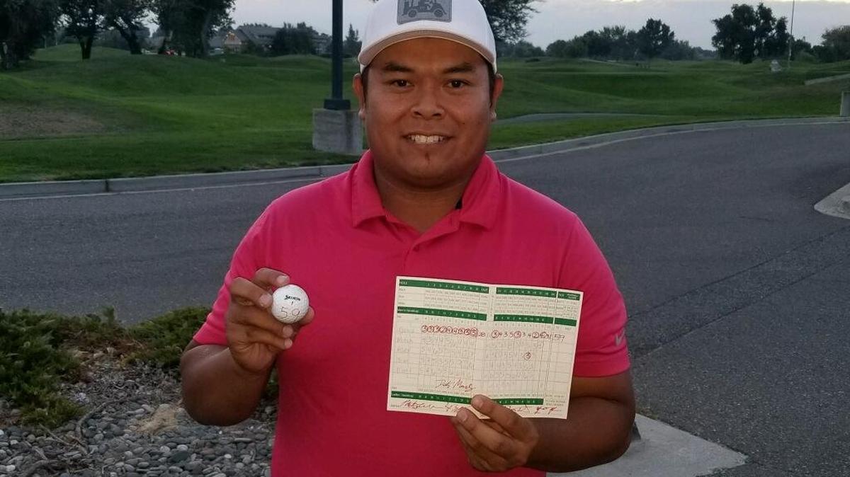 David Vonghalath set a course record at Columbia Point Golf Course in Richland, shooting a 59 that broke a 13-year-old record by three strokes.