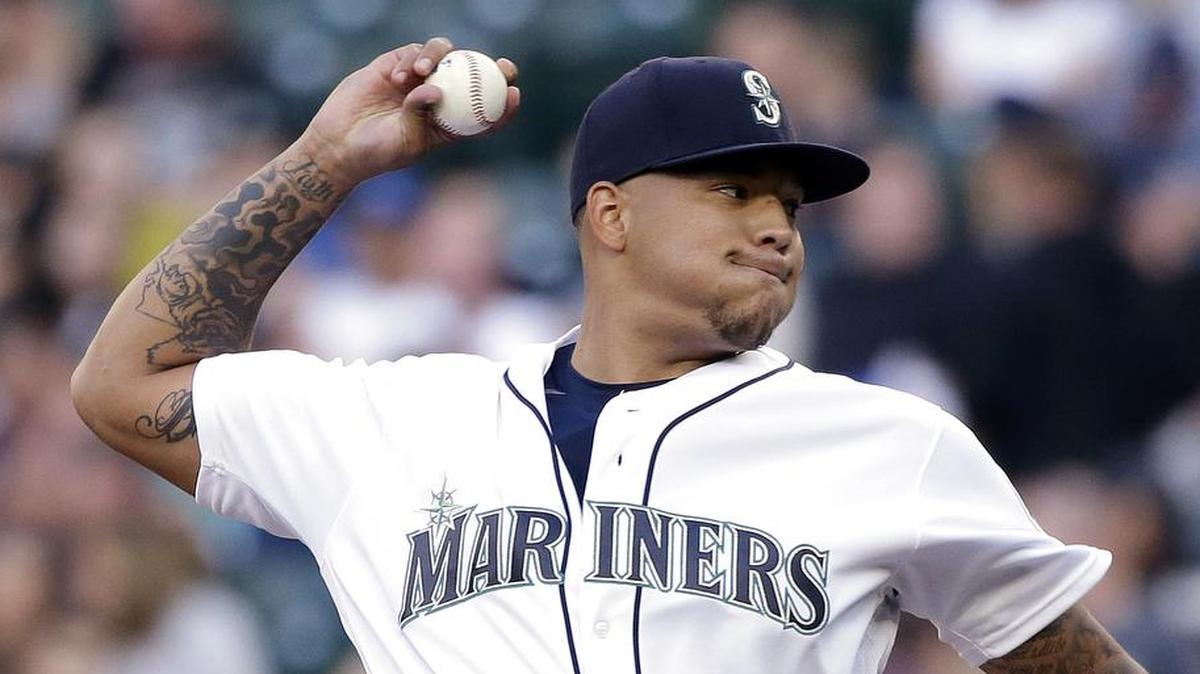 Seattle Mariners starting pitcher Taijuan Walker throws a pitch against the Baltimore Orioles during the first inning Thursday in Seattle.