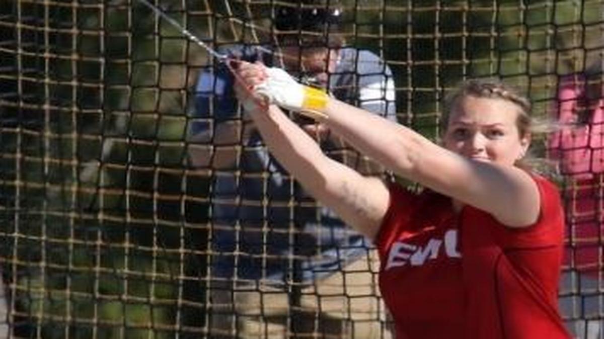 Eastern Washington University’s Kaytlyn Coleman, a 2011 Kennewick High School graduate, will compete in the hammer throw this weekend at the west regional track meet in Lawrence, Kan. Coleman is ranked ninth in the west and 18th in the nation.