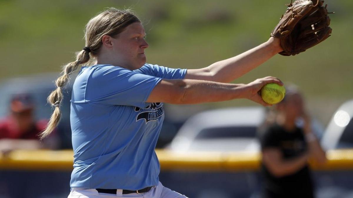 Columbia Basin College’s Kayla Andrews is a force in the circle and at the plate. She is the school’s career leader in home runs (38), RBIs (141), innings pitched (436), strikeouts (536) and wins (49).