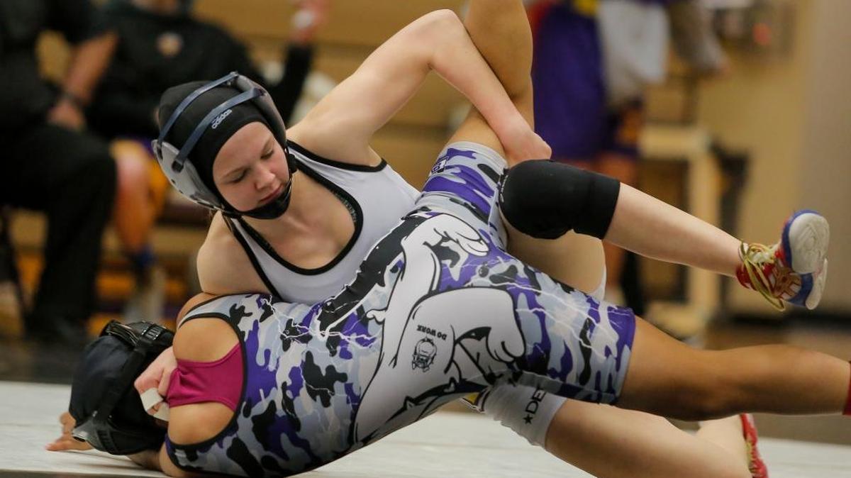 Hanford’s Taylor Wilson, top, has won state titles in both her freshman and sophomore seasons. She’s expecting to make it a three-peat in 2020.