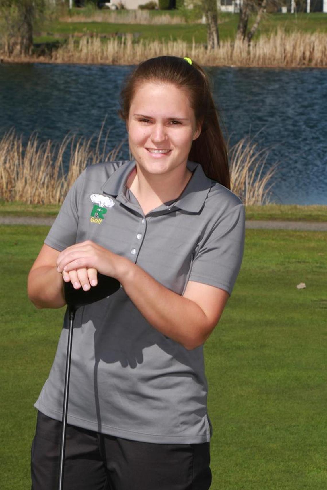 Breanna Watts, shown in this file photo as a student at Richland, was the medalist in the NWAC golf tournament as Columbia Basin College took home the team title.