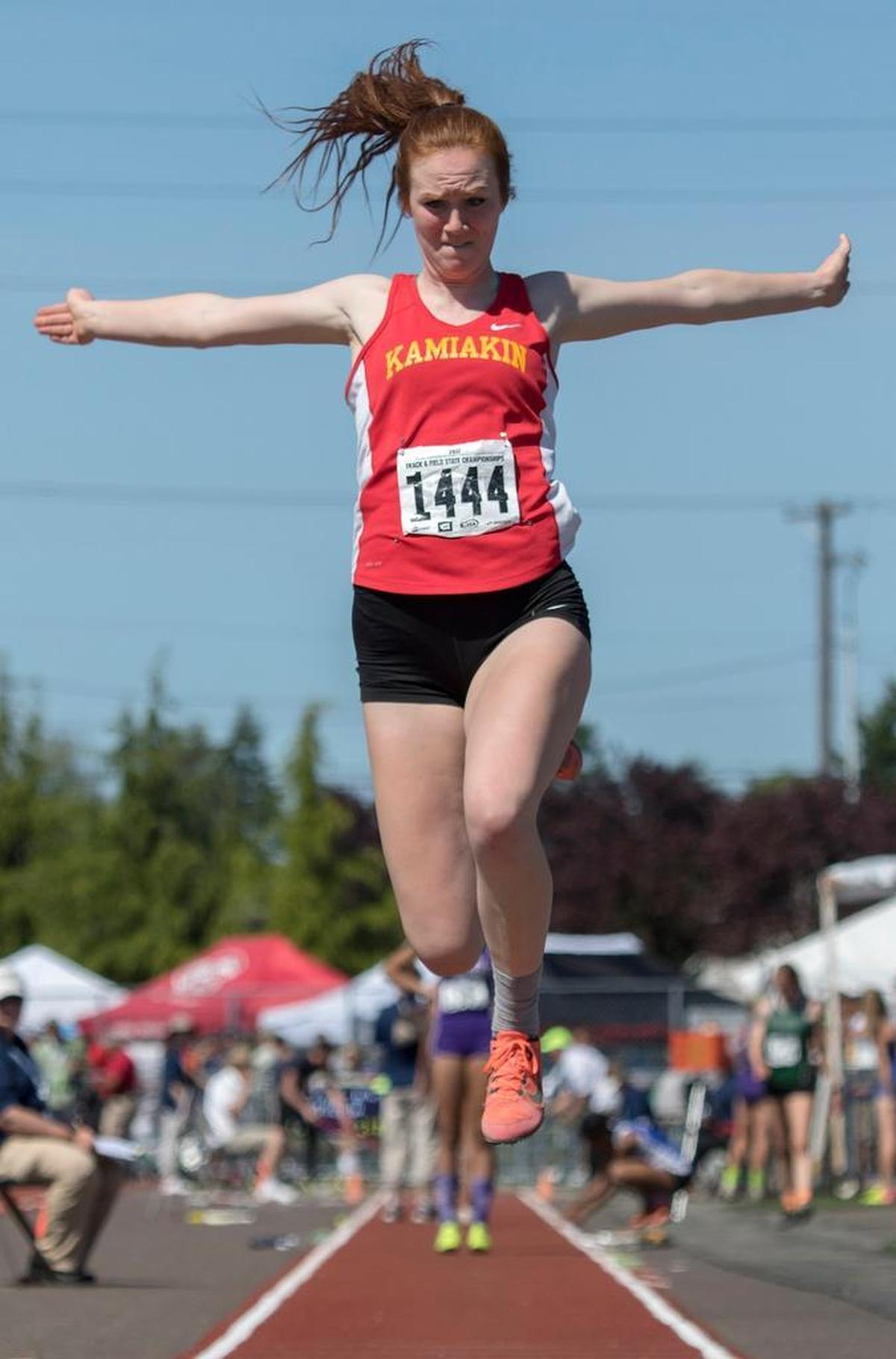Kamiakin’s Allison Stapleton placed second in the long jump at 3A state track and field championships last month in Tacoma.