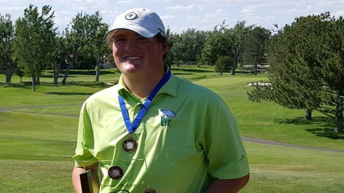 Richland’s Carl Underwood won the 4A boys state golf title Wednesday in a five-hole playoff. The Bombers also finished third in the team race.